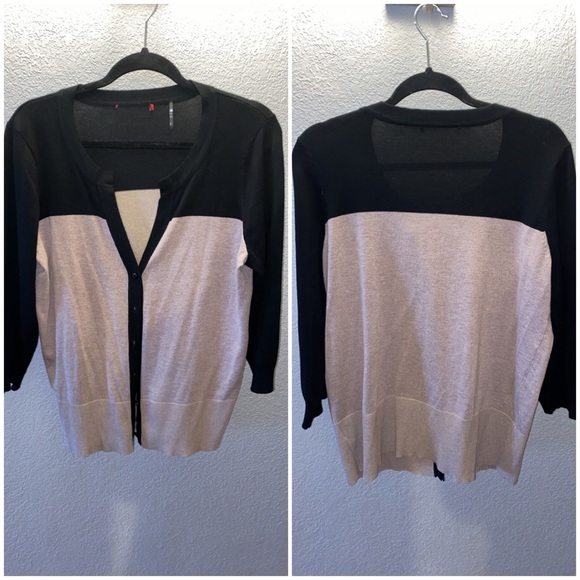Sweaters - Black & Tan Cardigan